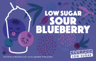 7-Eleven Slurpee Low Sugar Sour Blueberry Flavour