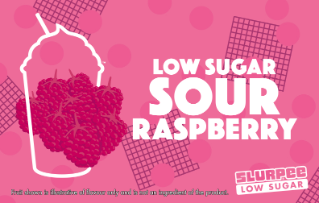 Slurpee Low Sugar Sour Raspberry Flavour