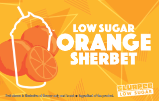 7-Eleven Slurpee Low Sugar Orange Sherbet Flavour