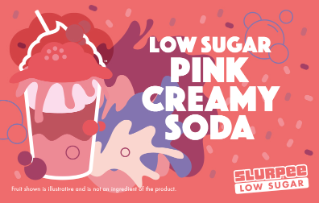 7-Eleven Slurpee Low Sugar Pink Creamy Soda