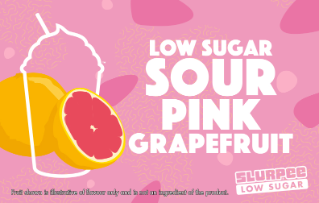 7-Eleven Slurpee Low Sugar Sour Pink Grapefruit Flavour