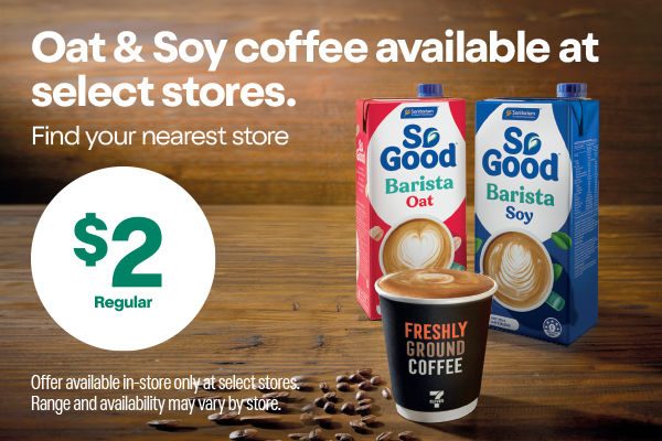 Oat & Soy coffee available at select stores.